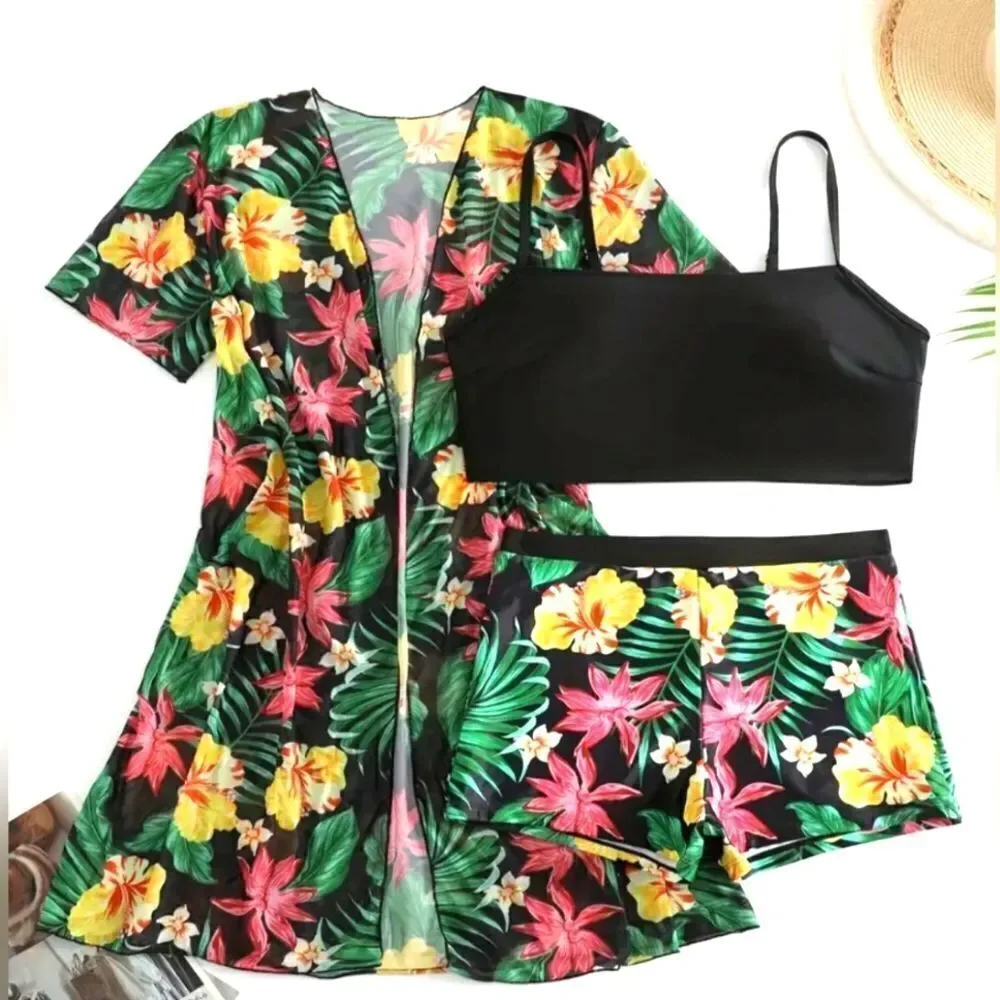 Ladies 3ps tropical swimsuit